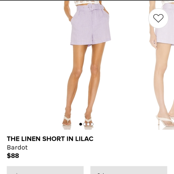 Revolve Bardot Linen Blazer and Short Set (purple) - Picture 3 of 4